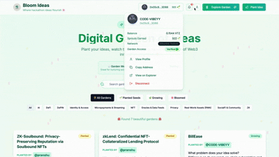 Bloom Ideas - Ethereum • Solidity • Web3 blockchain project showcase