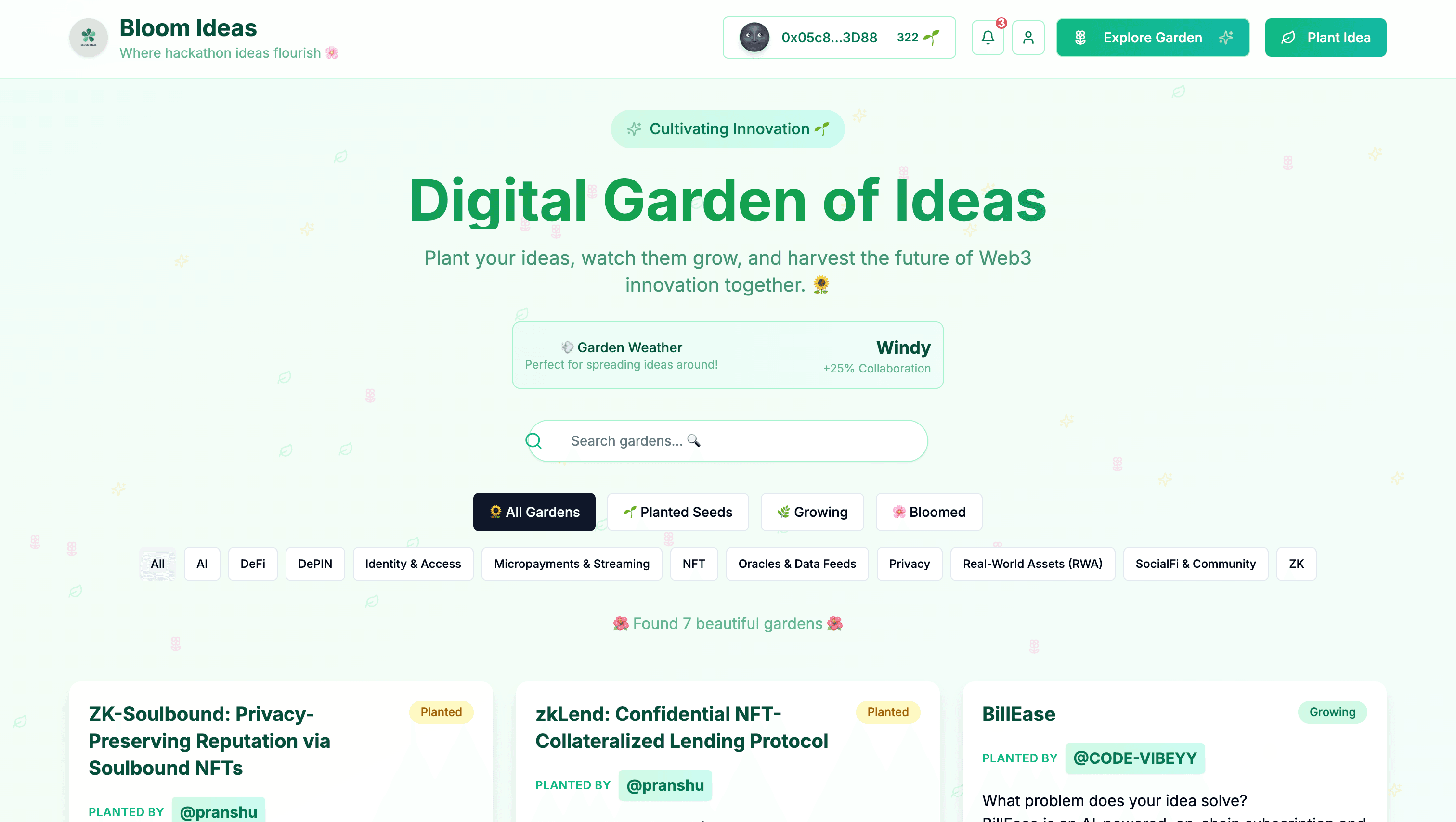 Blockchain project showcase - Web3 development and innovation